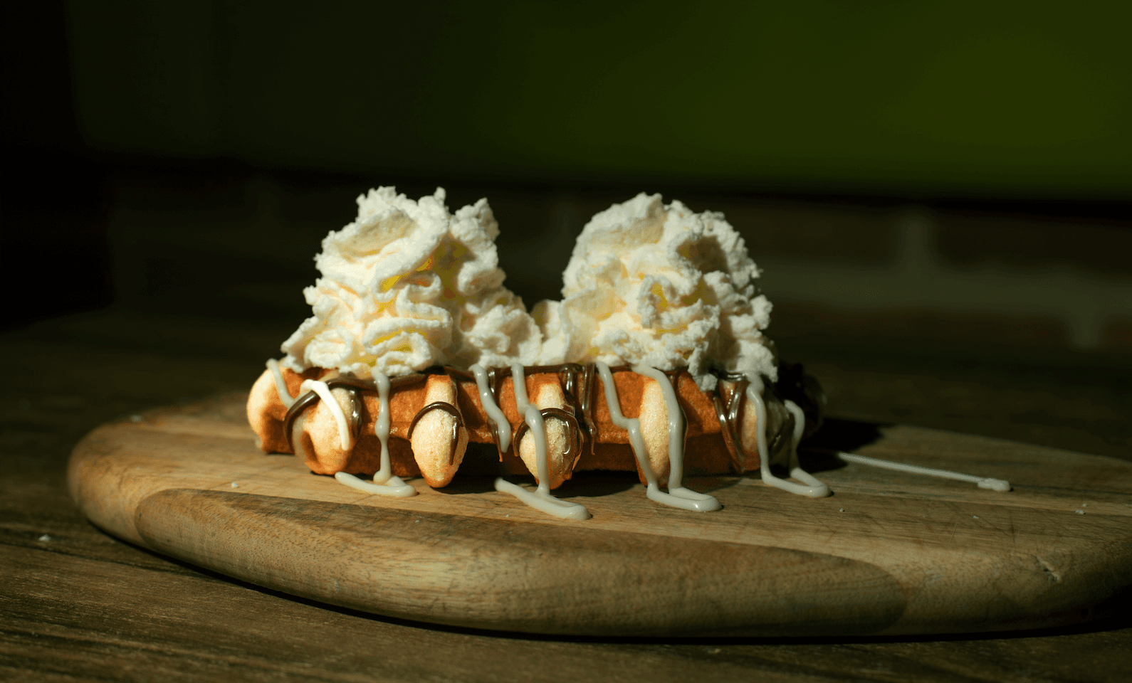 Cristina P. Pan Brioche, queso azul y cebolla caramelizada.